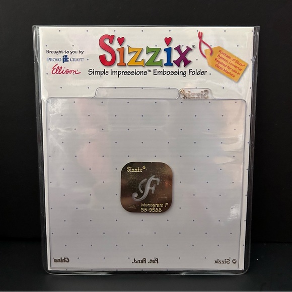 Sizzix Simple Impressions Embossing Folders - Monogram Alphabet Set 26 folders - Picture 11 of 11